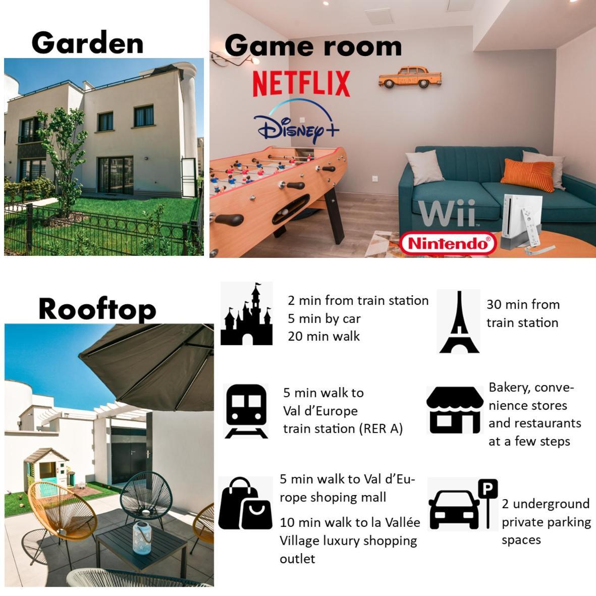 Perfect For Disney, Game Room, Rooftop, Parking Chessy  Ngoại thất bức ảnh