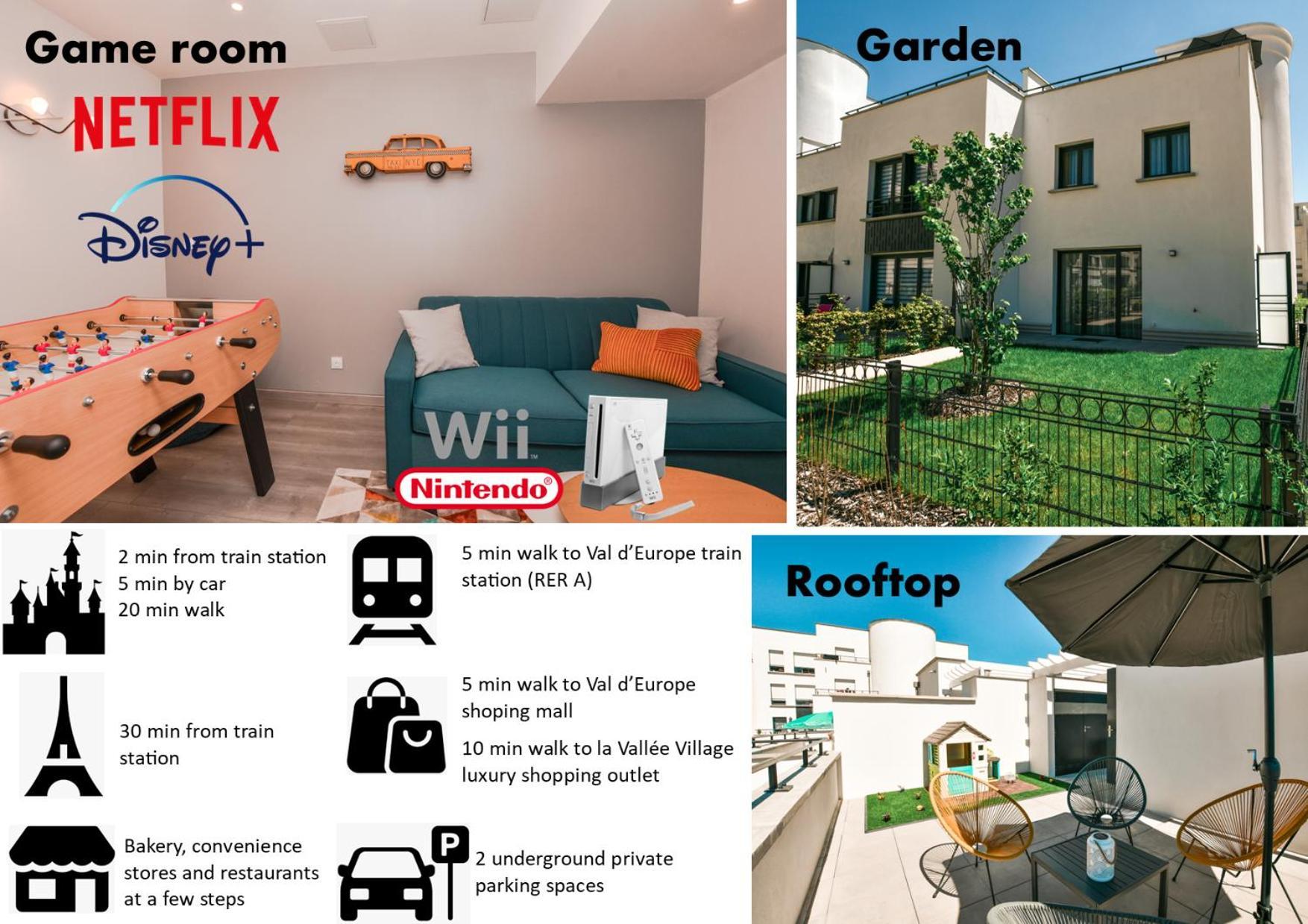 Perfect For Disney, Game Room, Rooftop, Parking Chessy  Ngoại thất bức ảnh